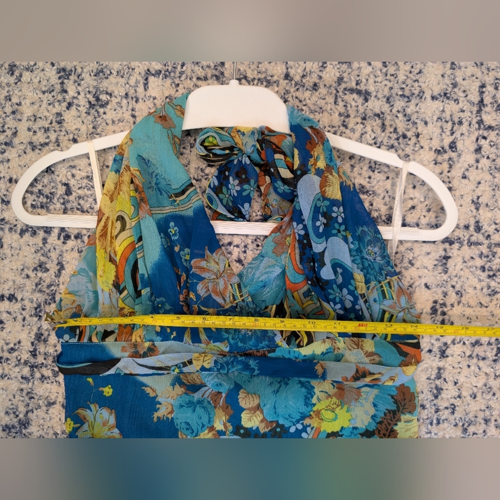 Vibrant Floral Halter Dress - Picture 4 of 8